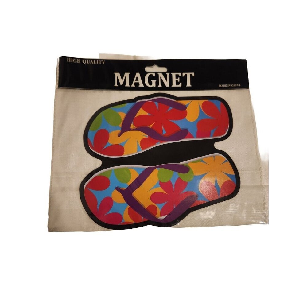 Flip Flop Jumbo Magnet 8in X 7in Summer Beach Fridge Home Decor